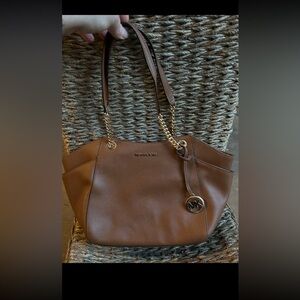 Michael Kors Tan Leather Shoulder Bag